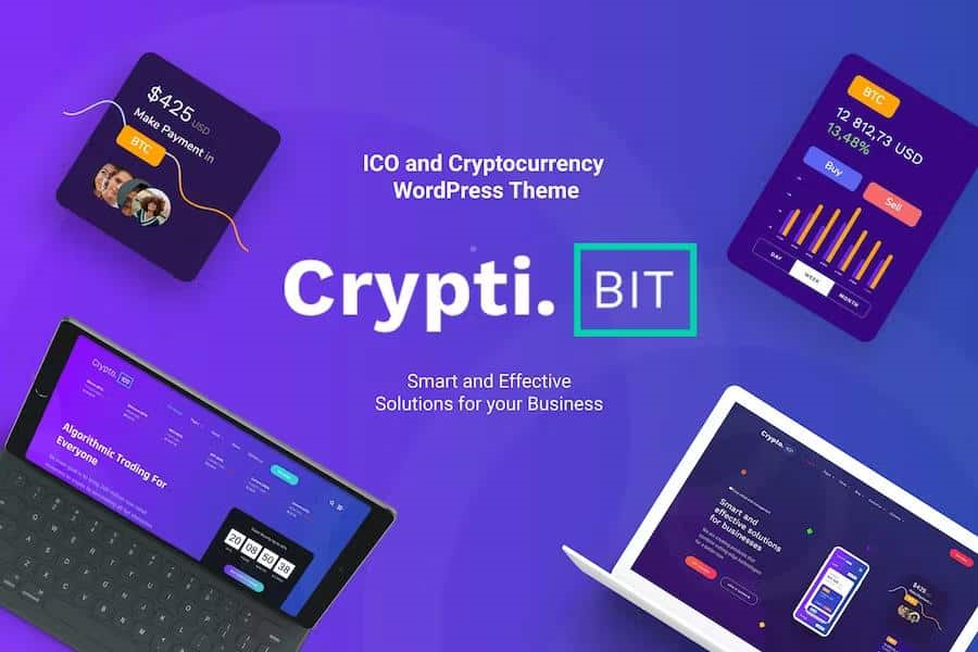 CRYPTIBIT – TECHNOLOGY, CRYPTOCURRENCY, ICO IEO LANDING PAGE WORDPRESS THEME